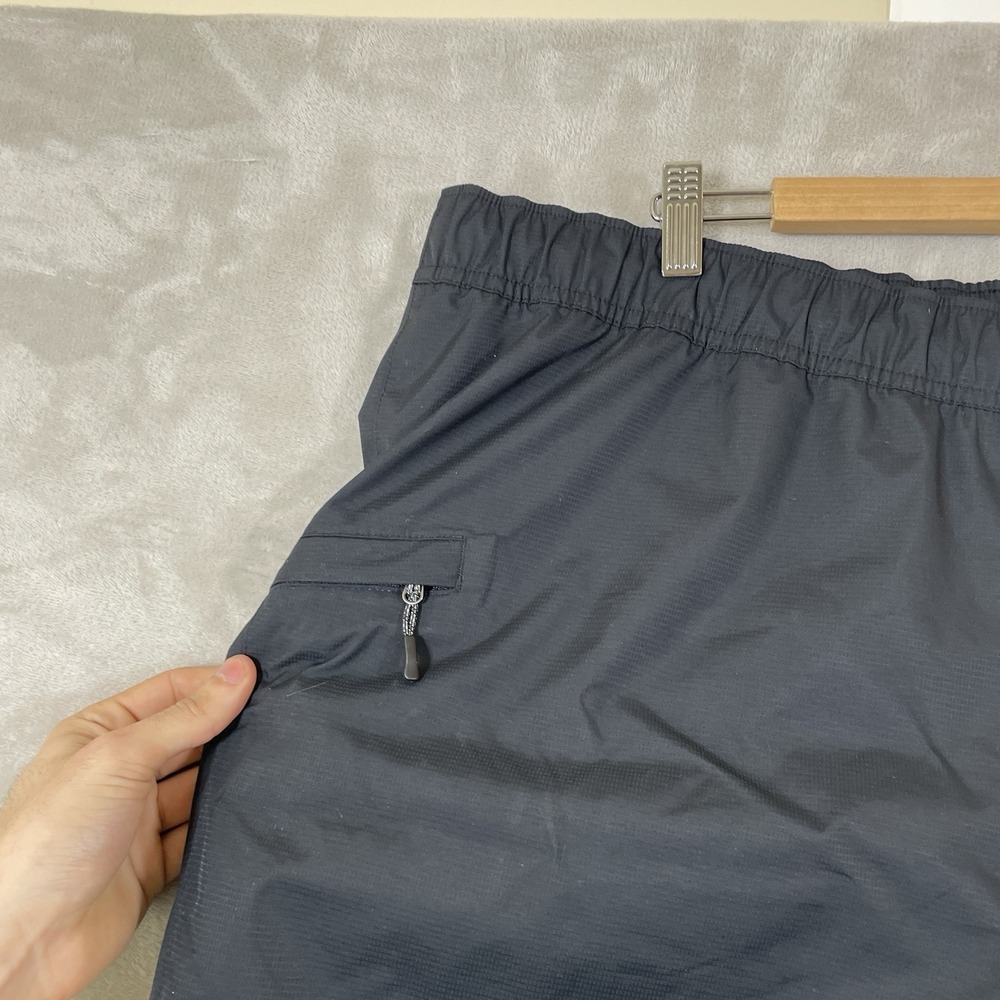 REI Rain Pants Mens XL Short Black Waterproof Nylon Hiking Zip Leg Outdoor 43509 - Picture 11 of 16
